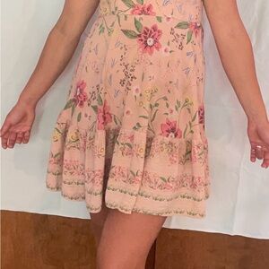 Old Navy Strapless Floral Dress - Pink and Green